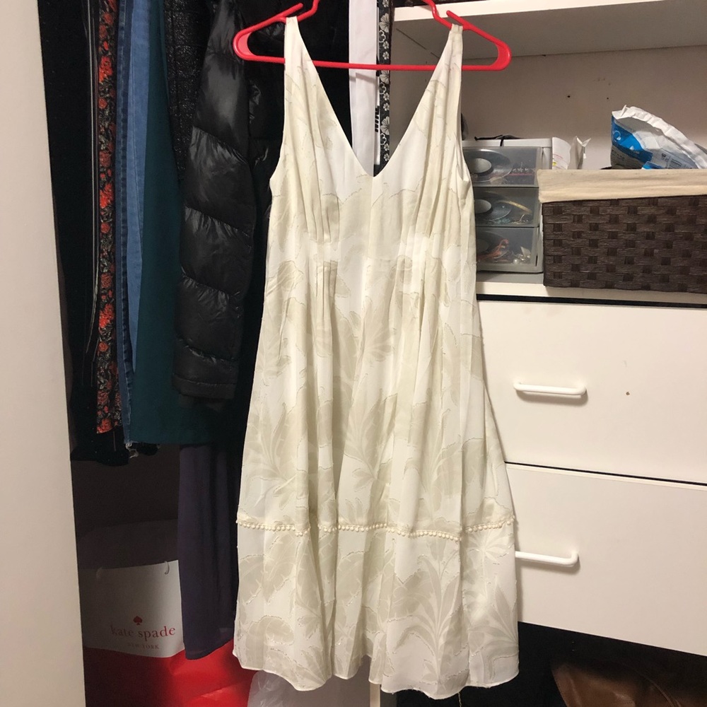 Ann Taylor Tropical Lead Bauble Midi Dress